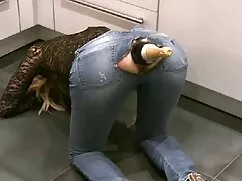 Rubia atlética chupa ...